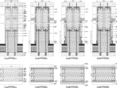 通用隔断墙及墙身节点详图 墙身大样 施工图