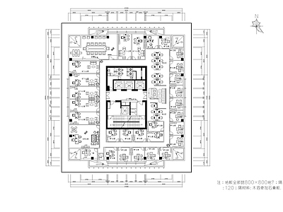 现代办公空间设计施工图