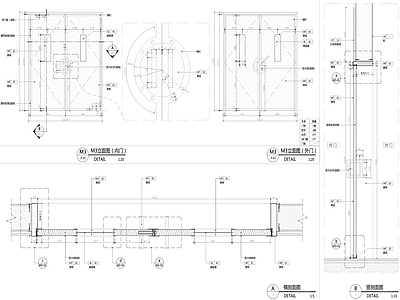 玻璃门大样图 通用节点
