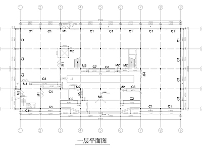 四层大学图书馆建筑设计图施工图