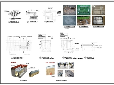 线性排水沟及隐形井盖详图施工图