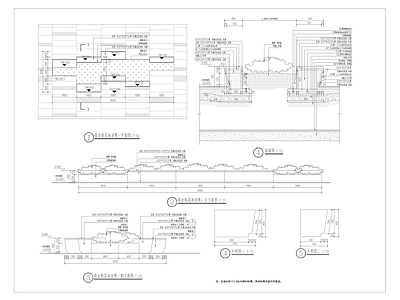 商业街花池坐凳详图施工图 景观小品