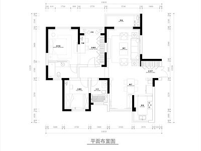 置地悦湖田园室内平面施工图