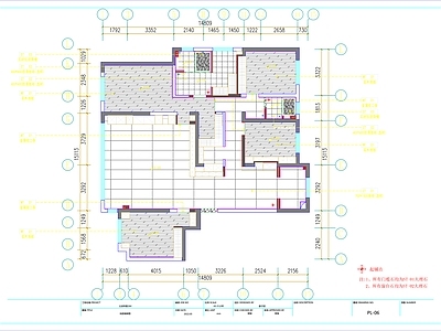 北湖帝景家装空间平面设计施工图 平层