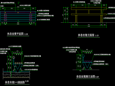 景观树池节电设计施工图 景观小品