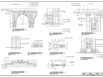 欧式廊架节点施工图 会