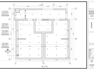 现代风格会所公共卫生间CAD施工图