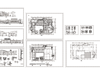 学校食堂建筑CAD详图施工图