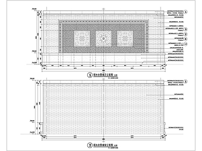 新中式照壁景墙节点施工图