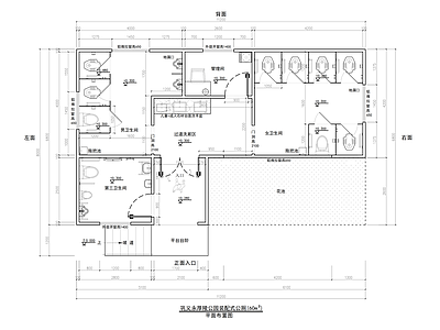 60平米公共卫生间施工图