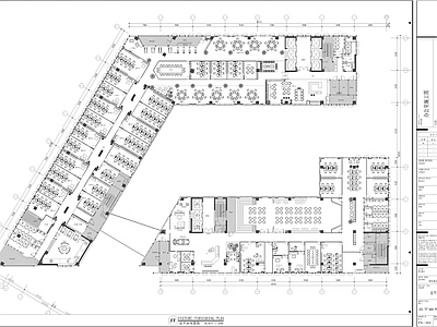 3500㎡现代风格办公空间CAD施工图