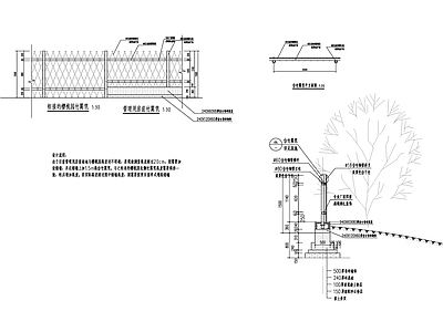 竹篱笆景观节点详图