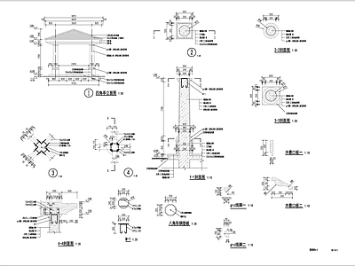 景观亭节点详图施工图