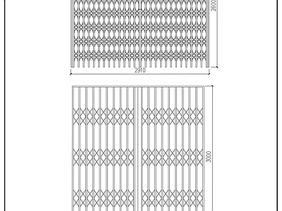 不锈钢拉闸门节点详图 通用节点