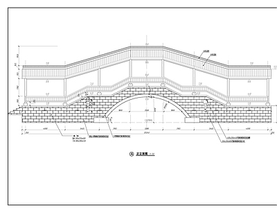 廊桥景观节点详图施工图 景观小品