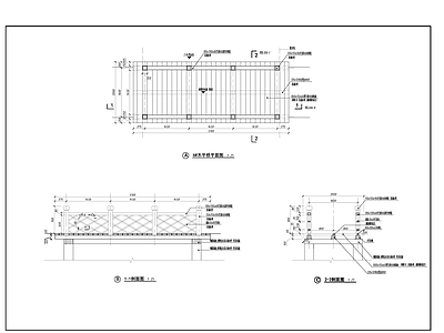 木平桥景观节点详图施工图 景观小品