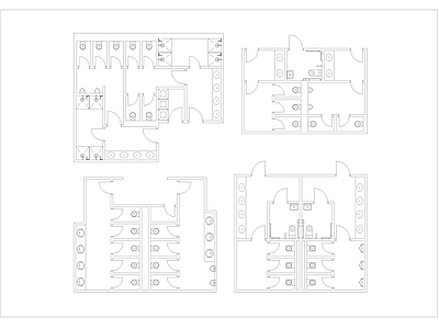 公共卫生间CAD平面布置图