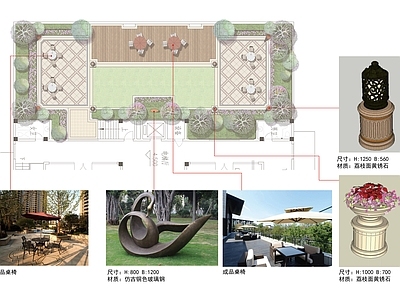 欧式古典屋顶花园节点详图施工图