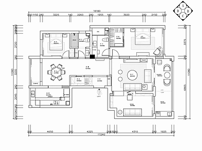 160㎡家装大平层CAD施工图