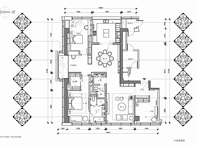 200㎡大平层家装CAD施工图