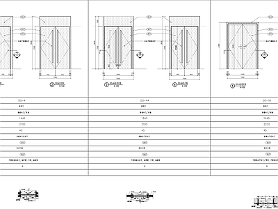 现代简约单开双开木门详图施工图 通用节点