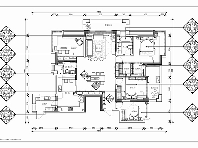 200㎡家装大平层CAD施工图