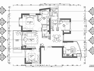 130㎡家装大平层CAD施工图