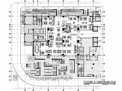 1500㎡西餐厅平立面CAD设计施工图