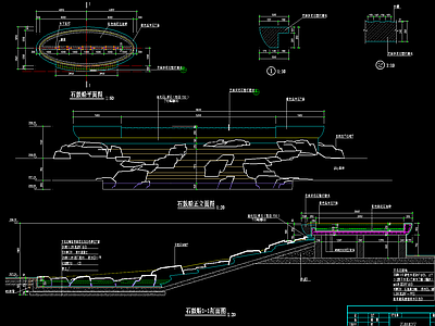 景观雕塑节点详图施工图