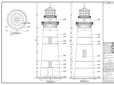 灯塔建筑景观小品详图