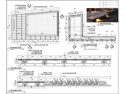 特色景观种植池施工图 景观小品