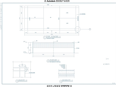 现代简约羽毛球场地场地详图 施工图