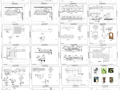 现代简约屋顶花园景观园建水电 施工图