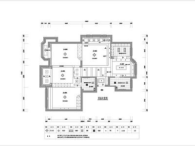 现代简约 三室二厅两卫装修图 施工图 平层