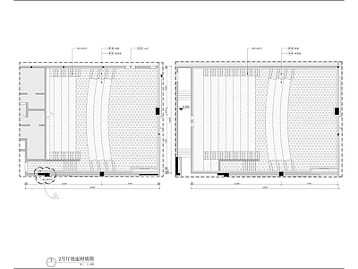 电影院放映影厅平面施工图