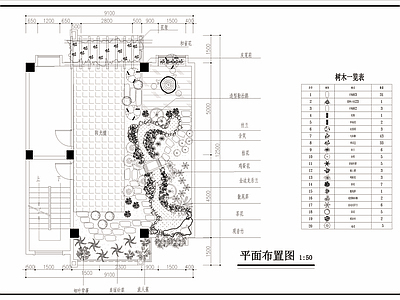 屋顶花园种植平面图 施工图