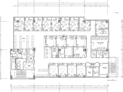 现代美容院平面布置图 施工图