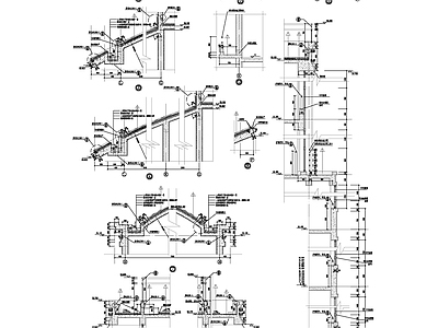 现代简约檐口节点构造 施工图 建筑通用节点