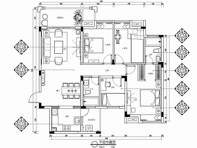 120㎡四居室新中式大平层 施工图