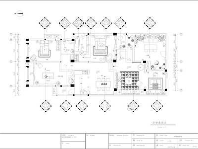 武汉万科西半岛A3201样板房 施工图 平层