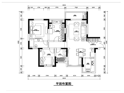 地中海平层设计 施工图