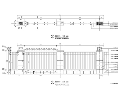围墙详图 施工图