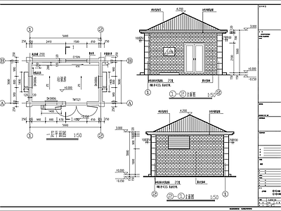 小区垃圾收集点垃圾房平面剖面立面设计CAD图纸 施工图