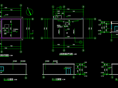 现代框架结构水泵房 施工图