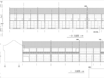 现代简约商业街建筑 施工图