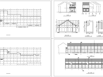 新中式客栈建筑 施工图