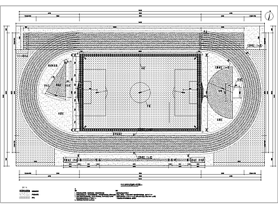 300米标准跑道专业赛场全套施工图纸 施工图