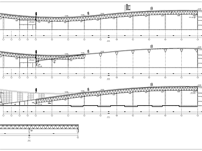 体育馆大型桁架钢结构 施工图