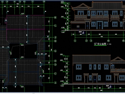 中式苏派结构别墅建筑设计