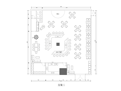 现代酒吧设计平面方案 施工图